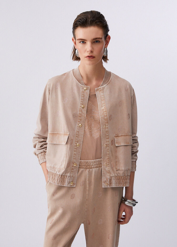 Faded jersey jacket beige Liu Jo - medium
