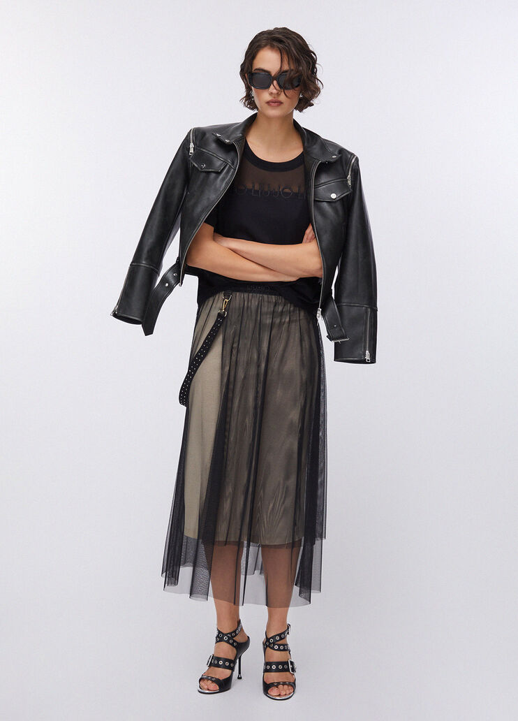 Langer Tüllrock schwarz Liu Jo - large image number 5