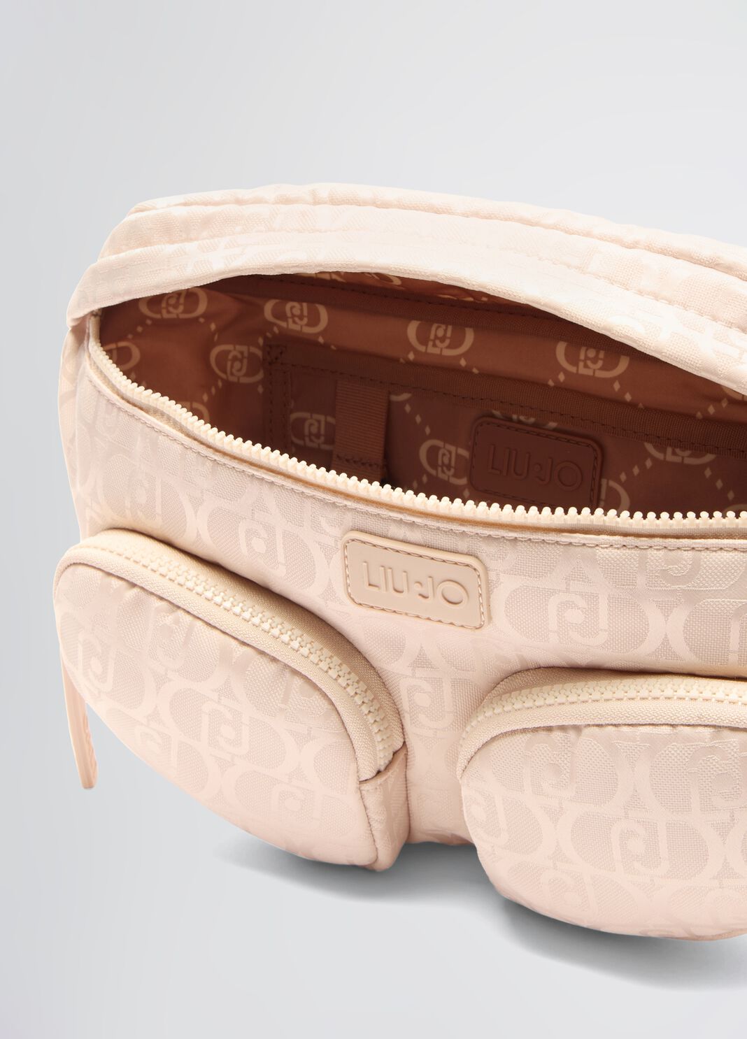 Large nylon pouch bag light gold Liu Jo - large image number 10