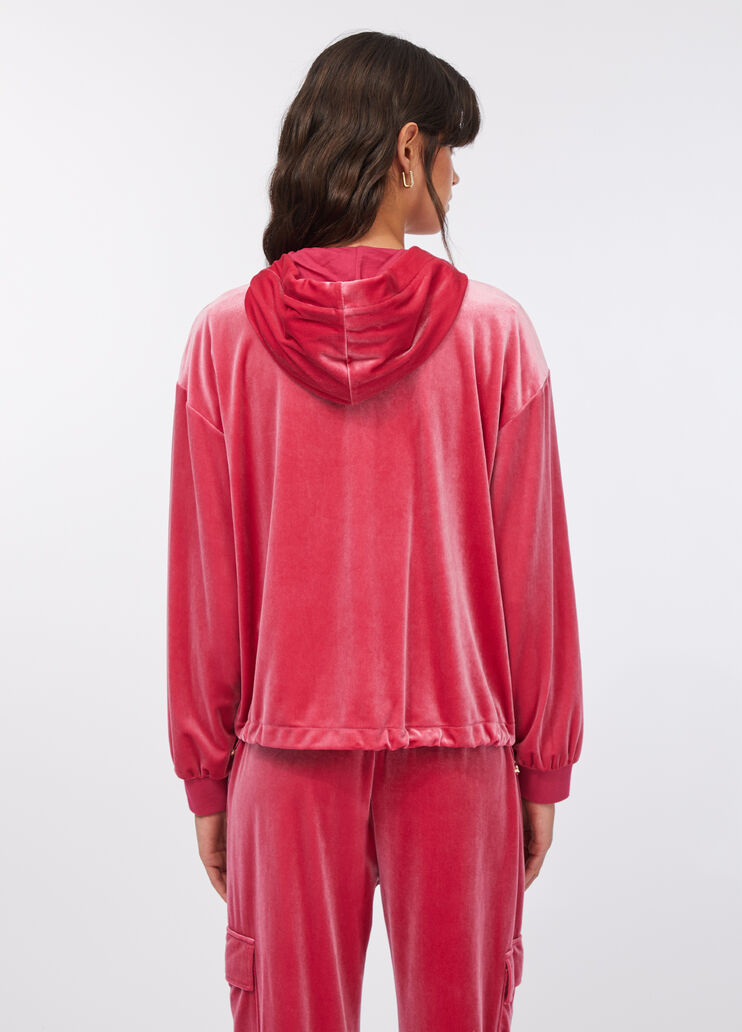 Chenille-Hoodie Sauerkirsche Liu Jo - large image number 1
