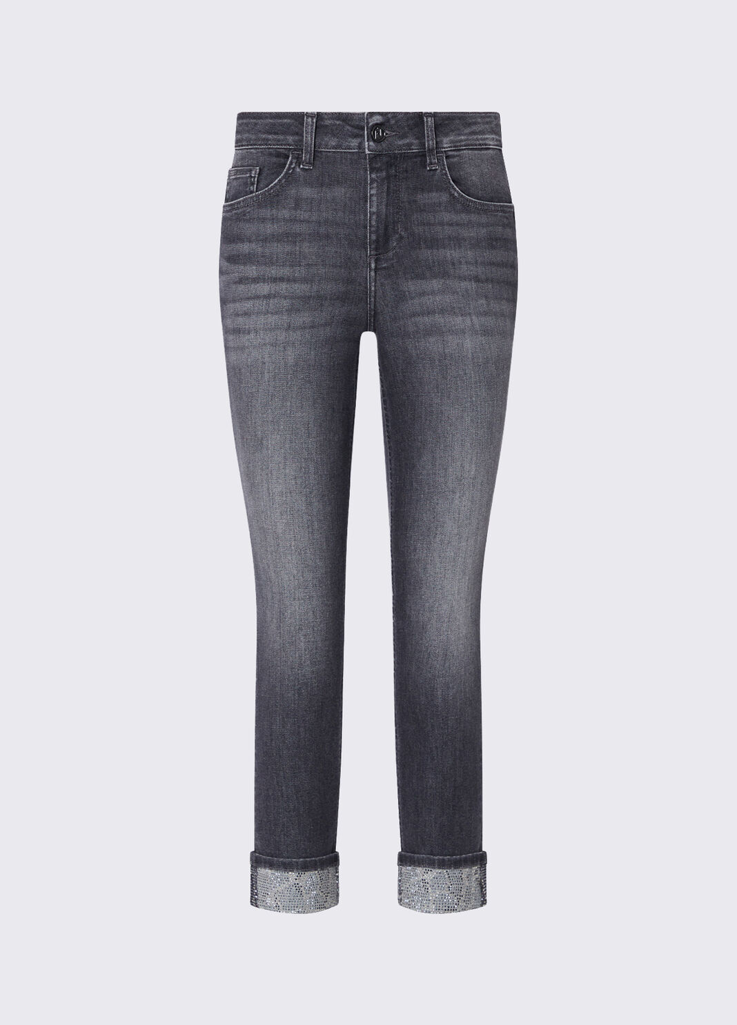 Skinny jeans with embellishments grey denim Liu Jo - large image number 6
