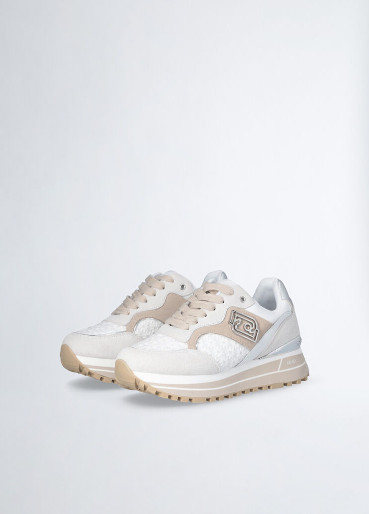 Platform sneakers with floral embroidery white Liu Jo - large image number 2 Platform sneakers with floral embroidery white Liu Jo - large image number 2
