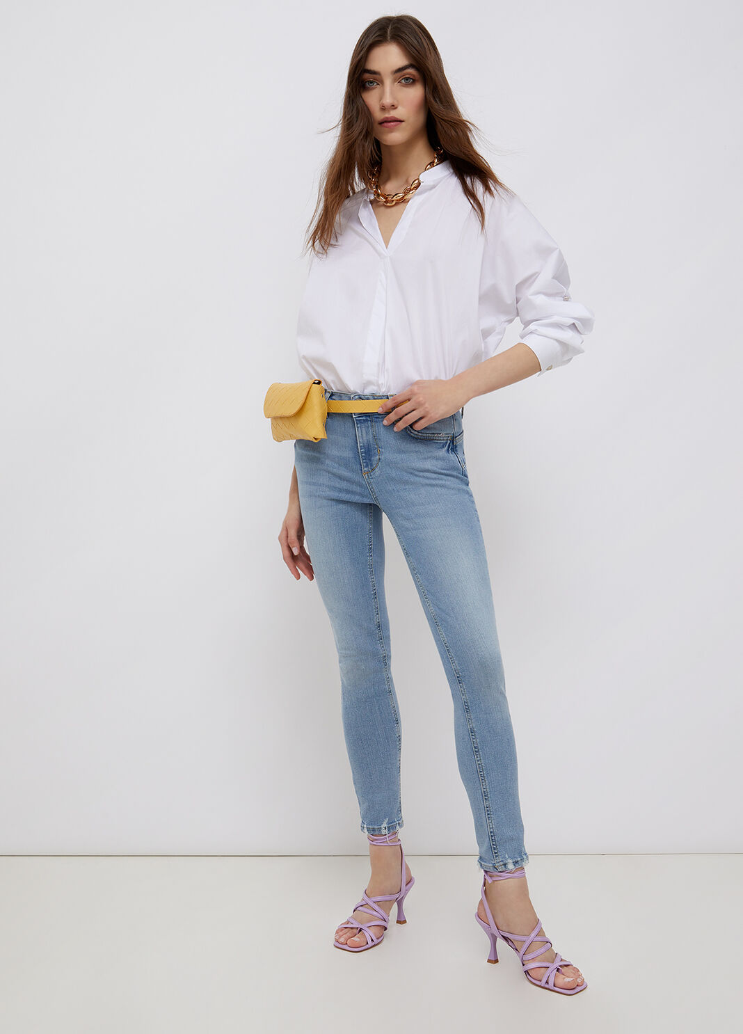 Eco-friendly poplin shirt optical white Liu Jo - large image number 3