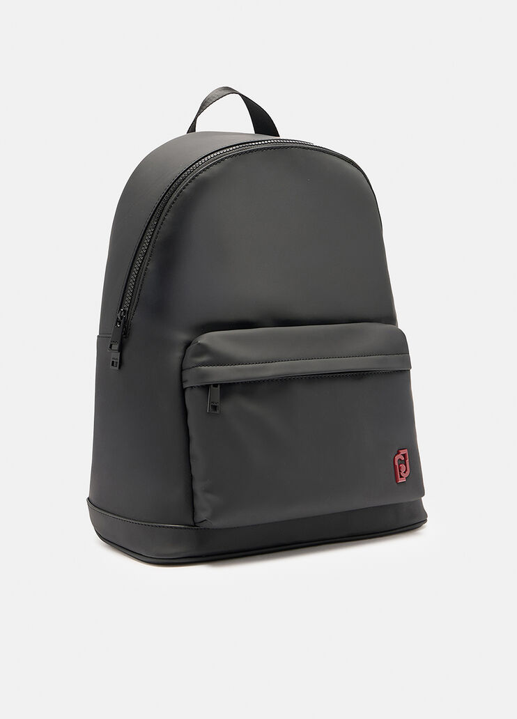 Sac à dos en tissu enduit noir Liu Jo - large image number 2