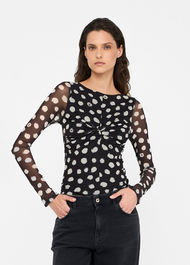 Liu Jo Better T-shirt black polka-dots Liu Jo - medium Liu Jo Better T-shirt black polka-dots Liu Jo - medium
