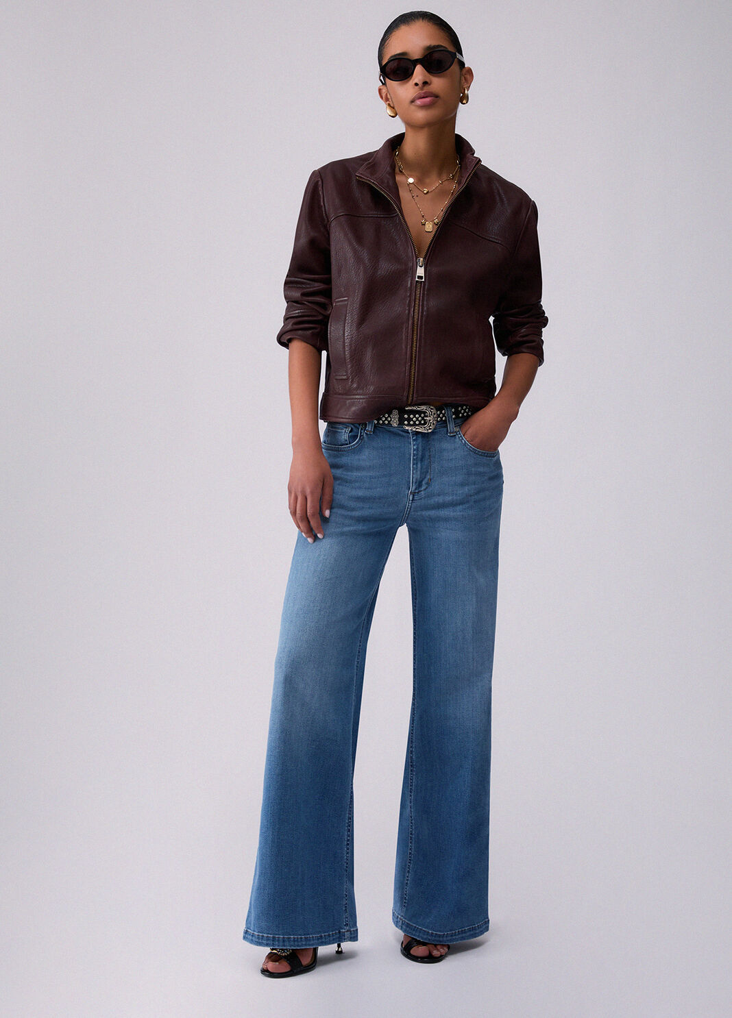 High-rise flared jeans light denim Liu Jo - large image number 5