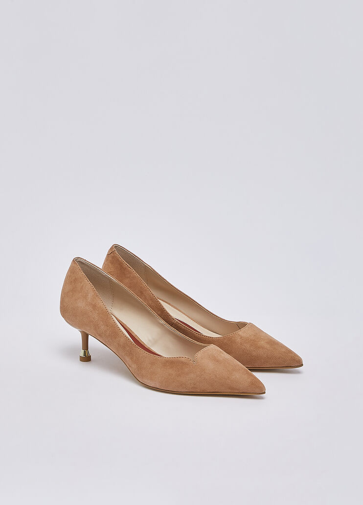 D&eacute;collet&eacute; in camoscio con tacco basso cammello Liu Jo - medium