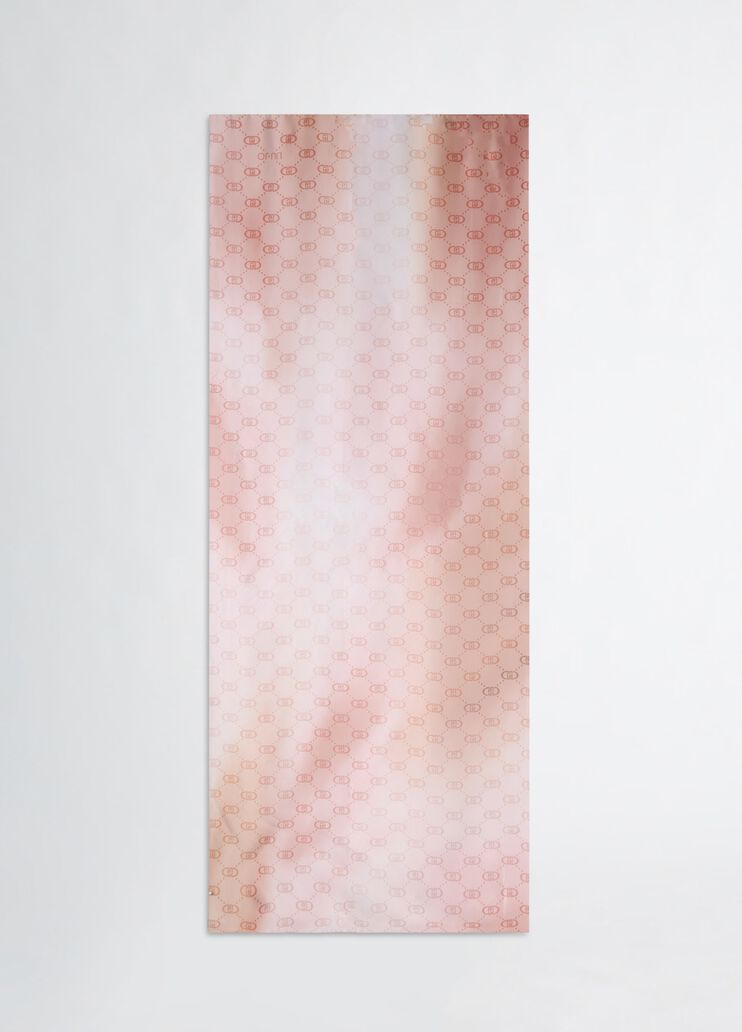 Shawl with logo beige Liu Jo - large image number 2 Shawl with logo beige Liu Jo - large image number 2