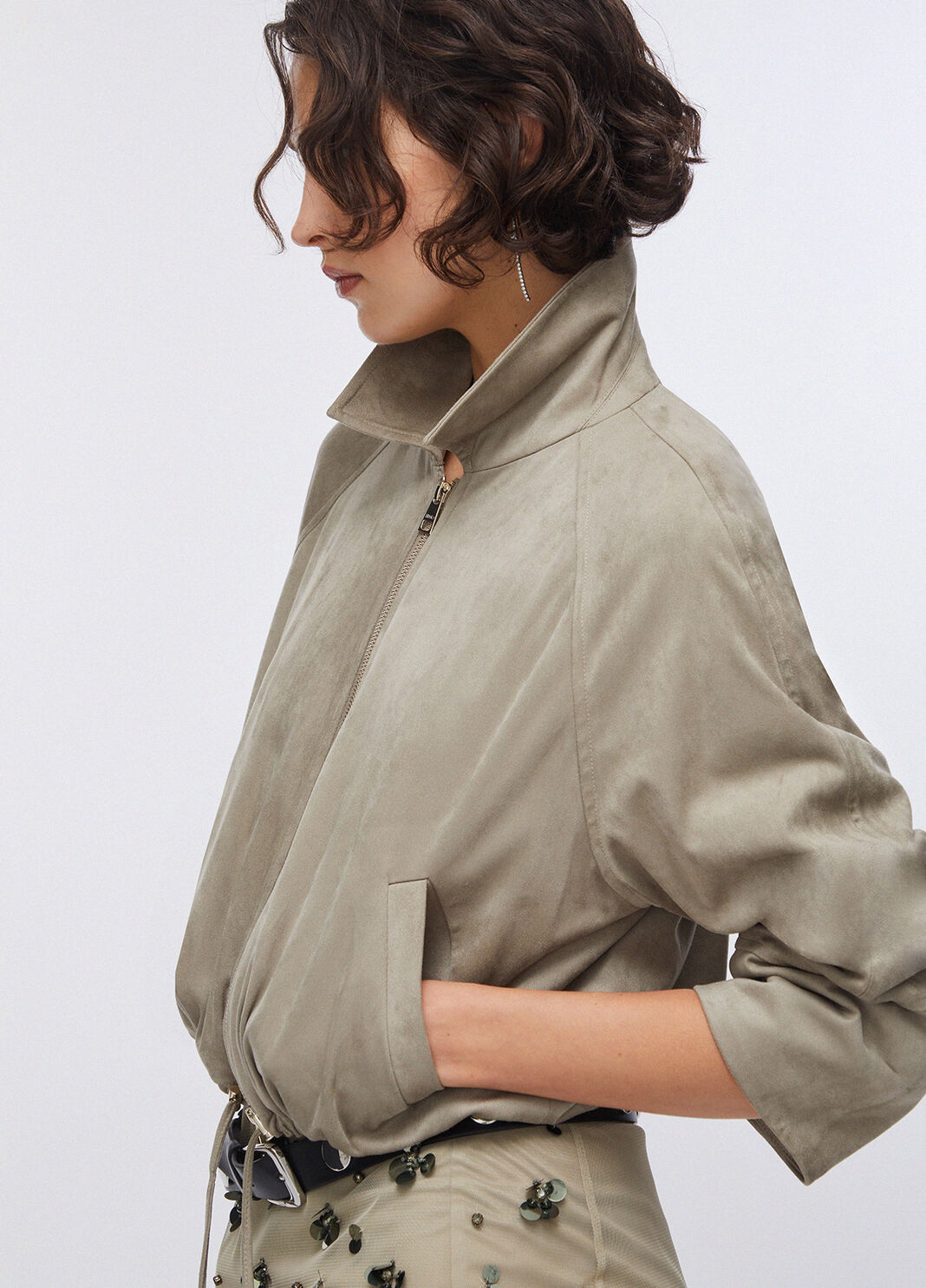 Veste effet su&eacute;d&eacute; gris Liu Jo - large image number 3