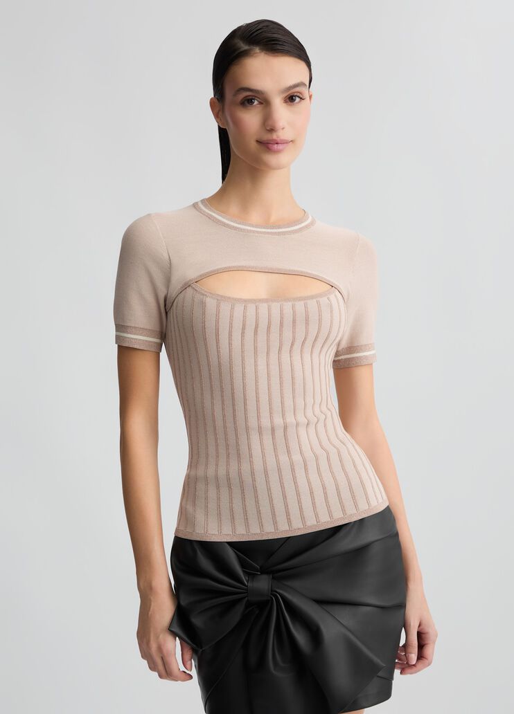 Lurex® sweater  beige Liu Jo - large image number 0 Lurex® sweater  beige Liu Jo - large image number 0