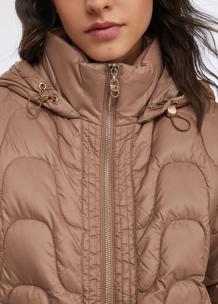 Quilted nylon short coat milk chocolate Liu Jo - large image number 3
