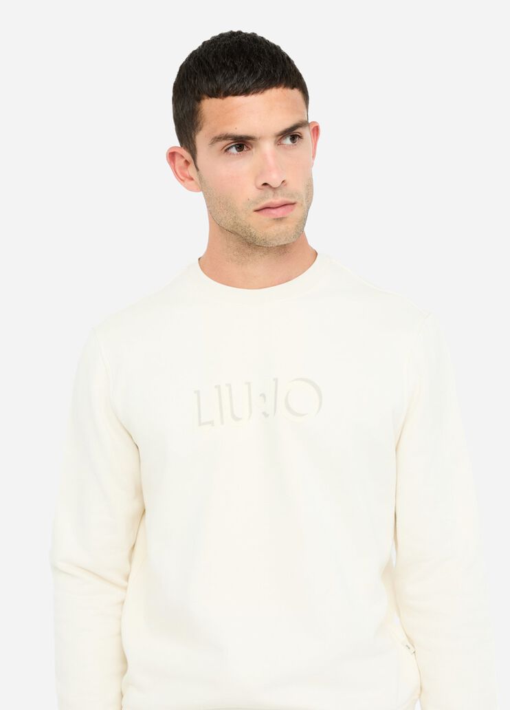 Хлопковая толстовка с логотипом белый Liu Jo - large image number 3 Хлопковая толстовка с логотипом белый Liu Jo - large image number 3