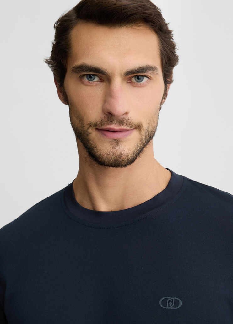 Blue T-shirt with logo dark blue Liu Jo - medium Blue T-shirt with logo dark blue Liu Jo - medium