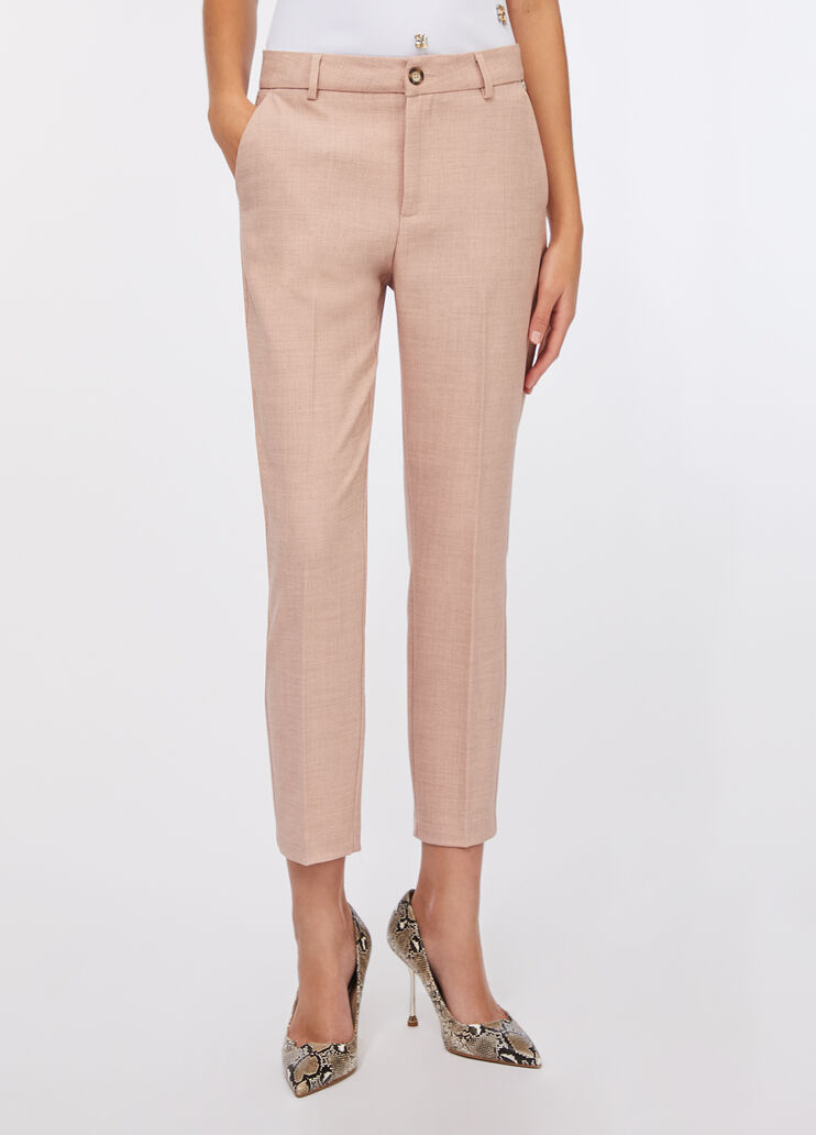 Melange fabric chinos pink Liu Jo - large image number 0