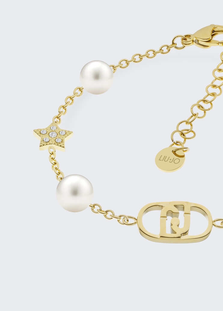 Bracciale con perle sintetiche oro Liu Jo - large image number 2 Bracciale con perle sintetiche oro Liu Jo - large image number 2