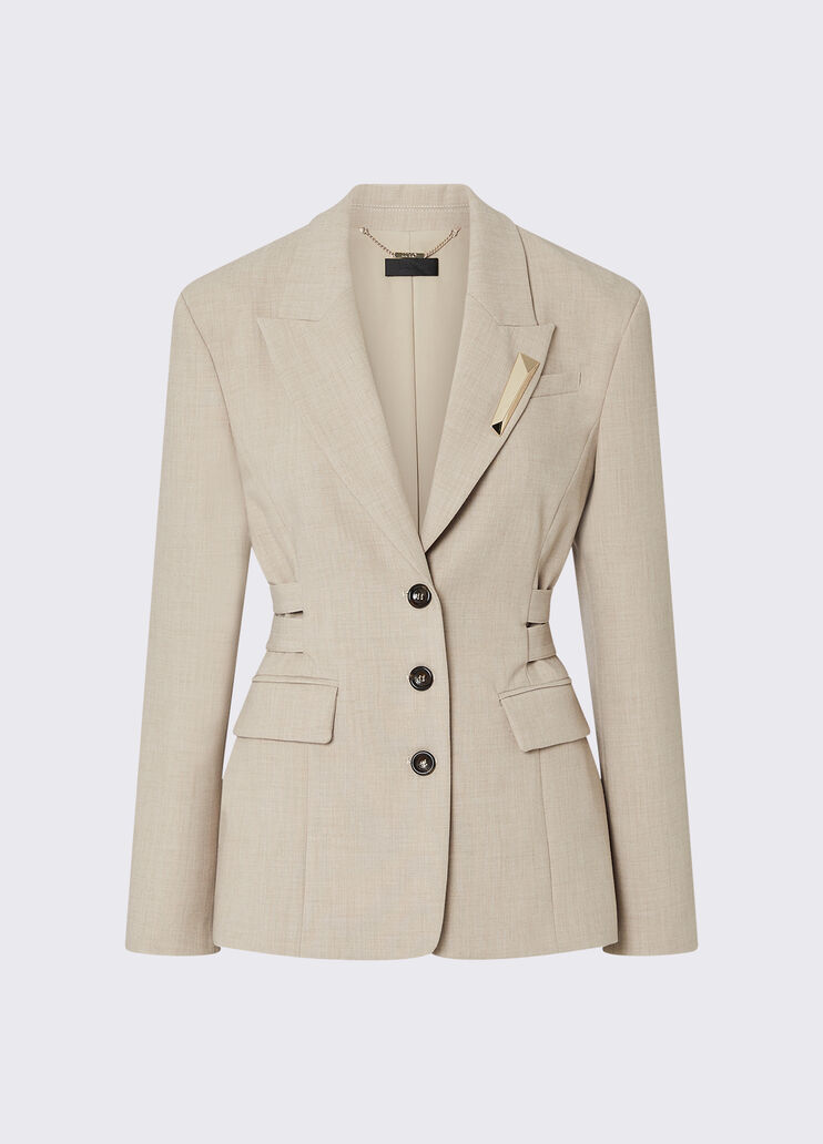 Blazer m&eacute;lange con fibbie beige Liu Jo - medium