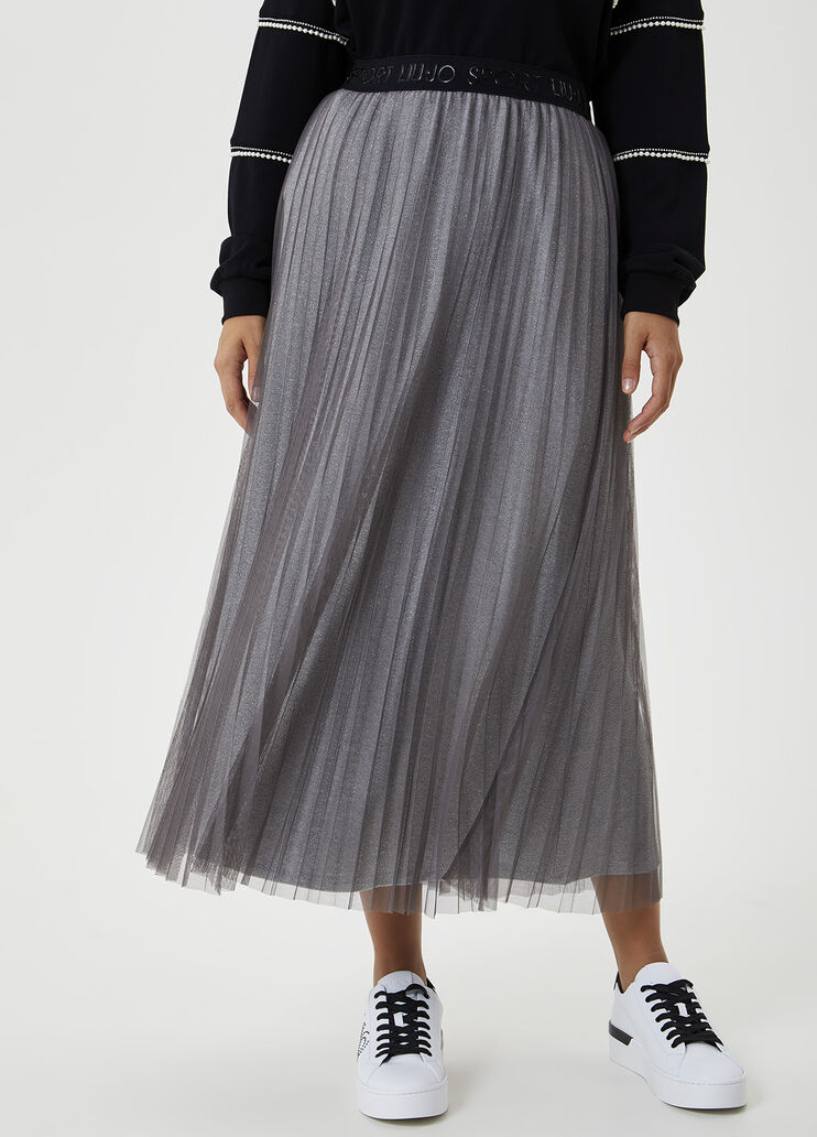Pleated midi skirt Grey Liu Jo - large image number 0 Pleated midi skirt Grey Liu Jo - large image number 0