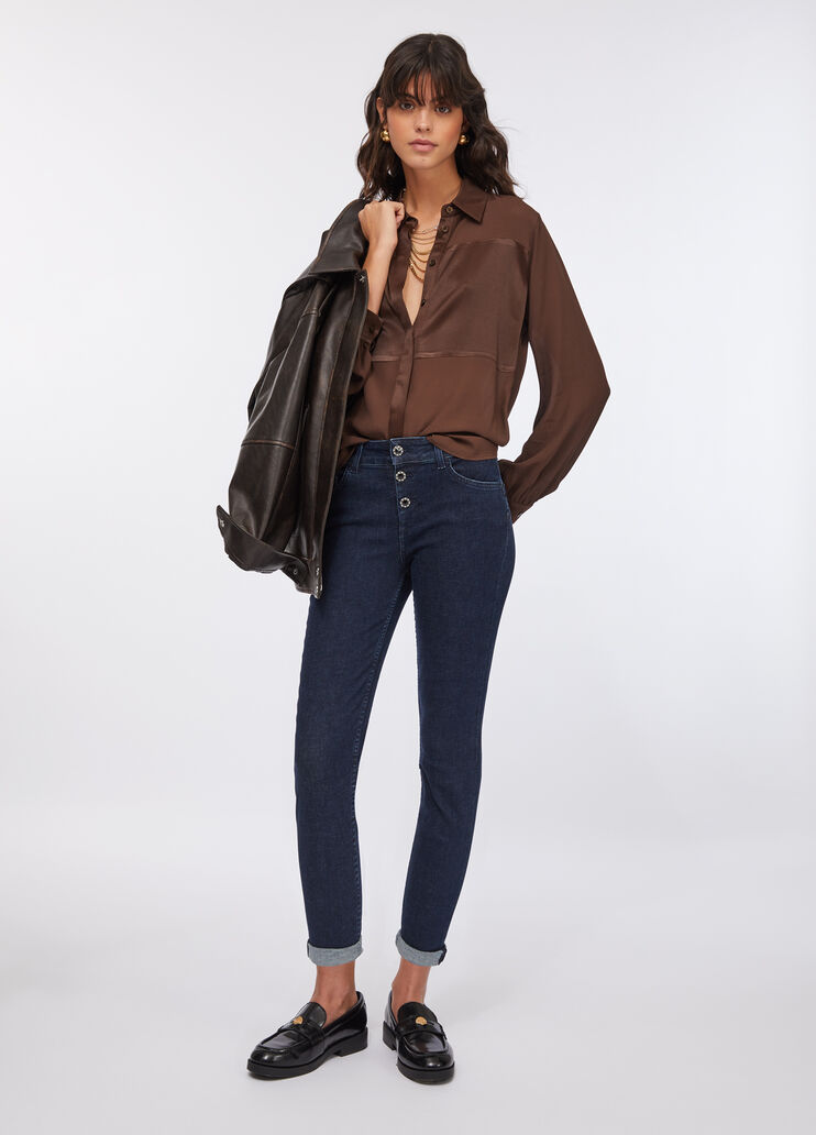 Skinny jeans with turn-ups blue denim Liu Jo - large image number 5
