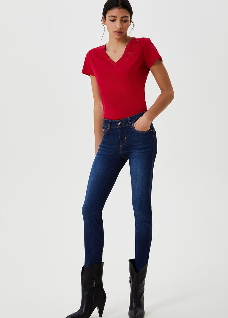 T-shirt with logo Cherry Red Liu Jo - large image number 3