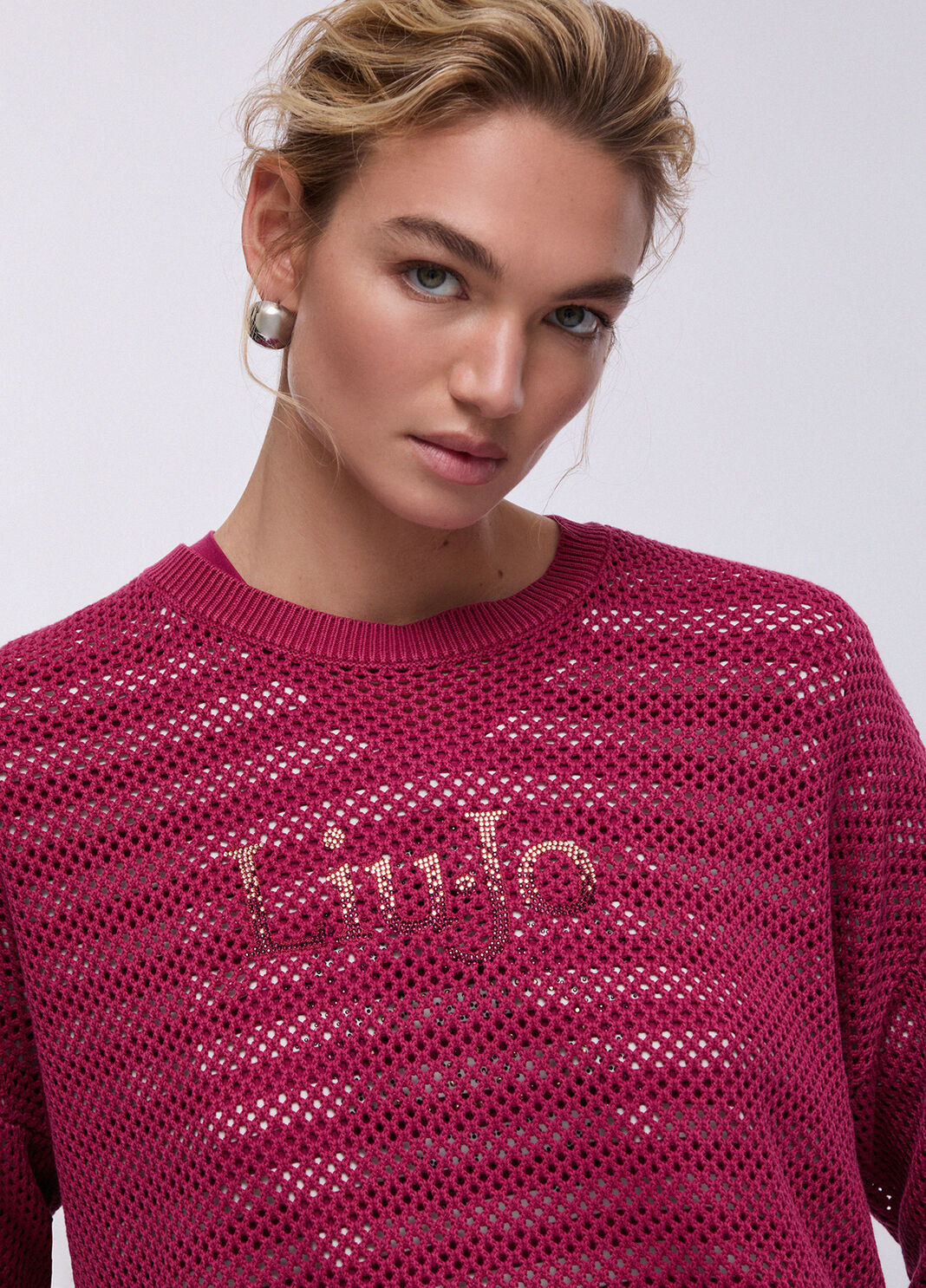 Openwork jumper red Liu Jo - large image number 2