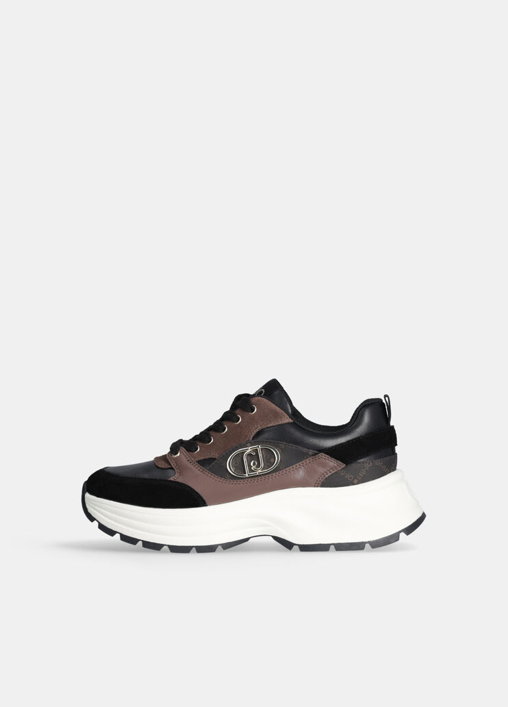 Suede and leather sneakers black Liu Jo - large image number 5