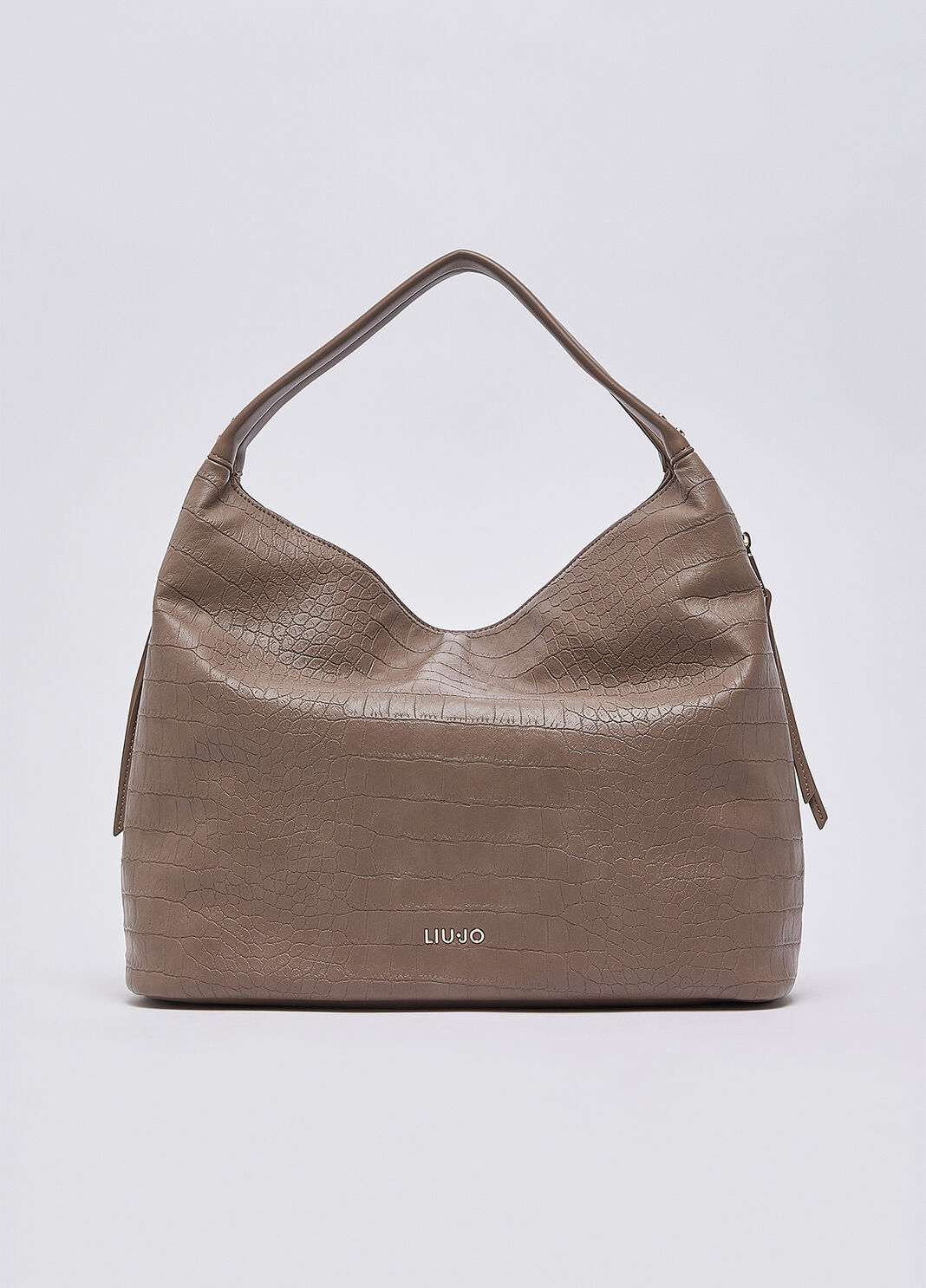 Large Croc-Effect Tote Bag mocha Liu Jo - large image number 1