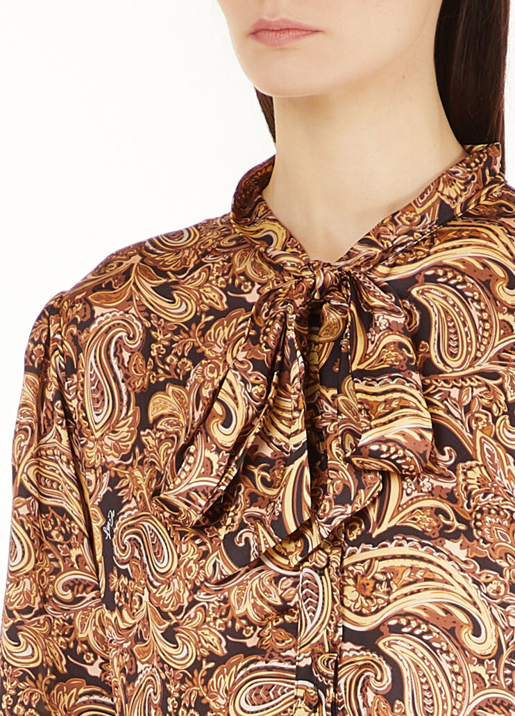 Короткое шифоновое платье с бантом золотистый цвет Liu Jo - large image number 2