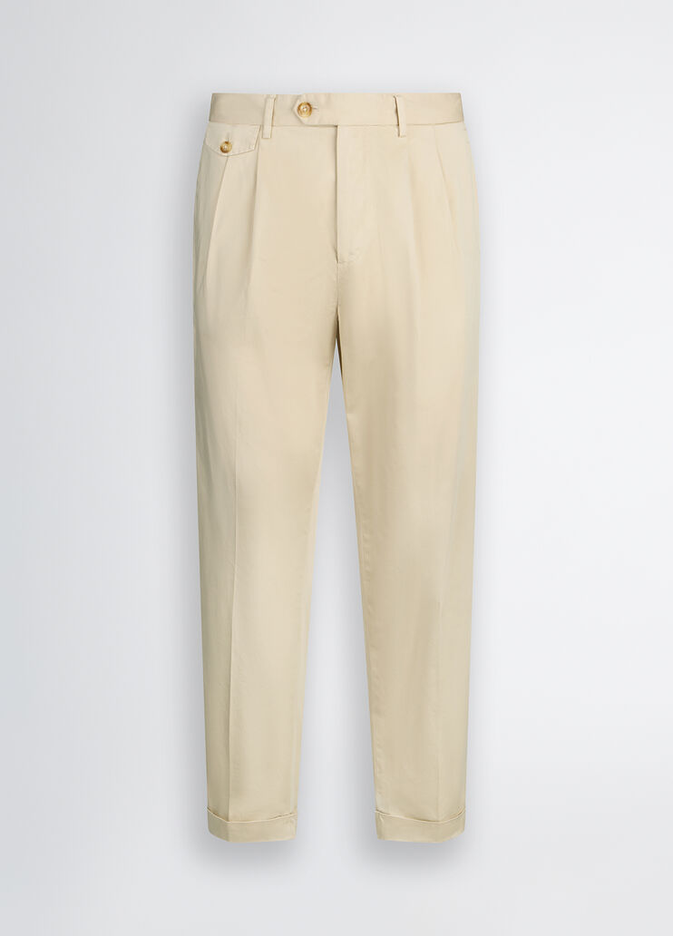 Men's trousers with darts khaki Liu Jo - large image number 6 Men's trousers with darts khaki Liu Jo - large image number 6