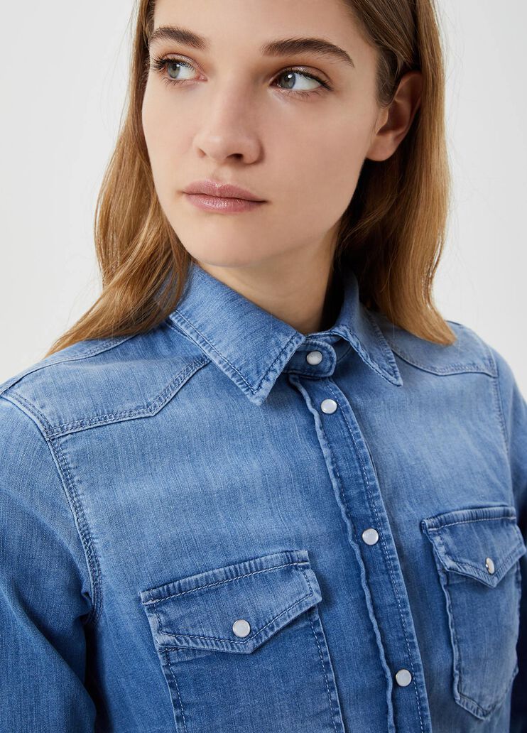 Denim shirt  Blue denim Liu Jo - large image number 2 Denim shirt  Blue denim Liu Jo - large image number 2