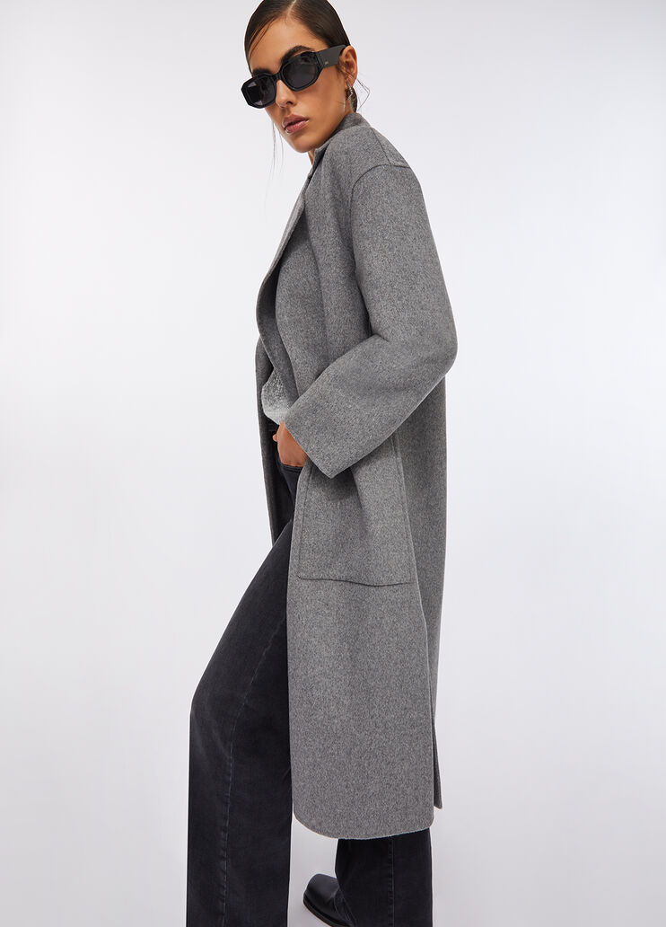 Wool coat with belt grey Liu Jo - medium Wool coat with belt grey Liu Jo - medium