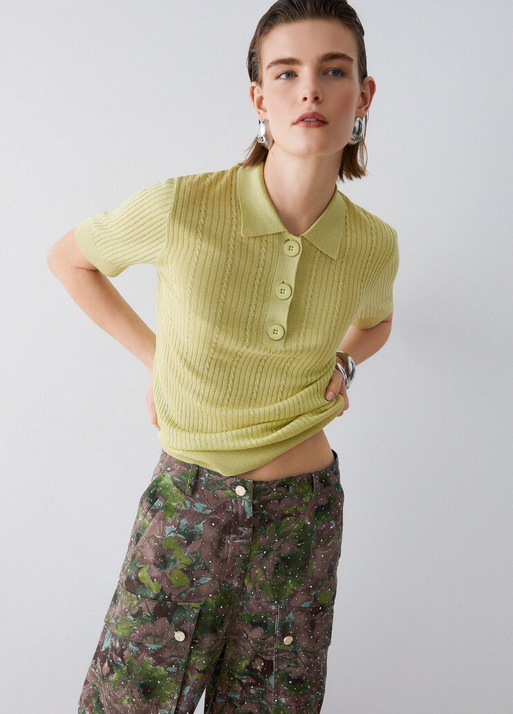 Polo de punto amarillo Liu Jo - medium