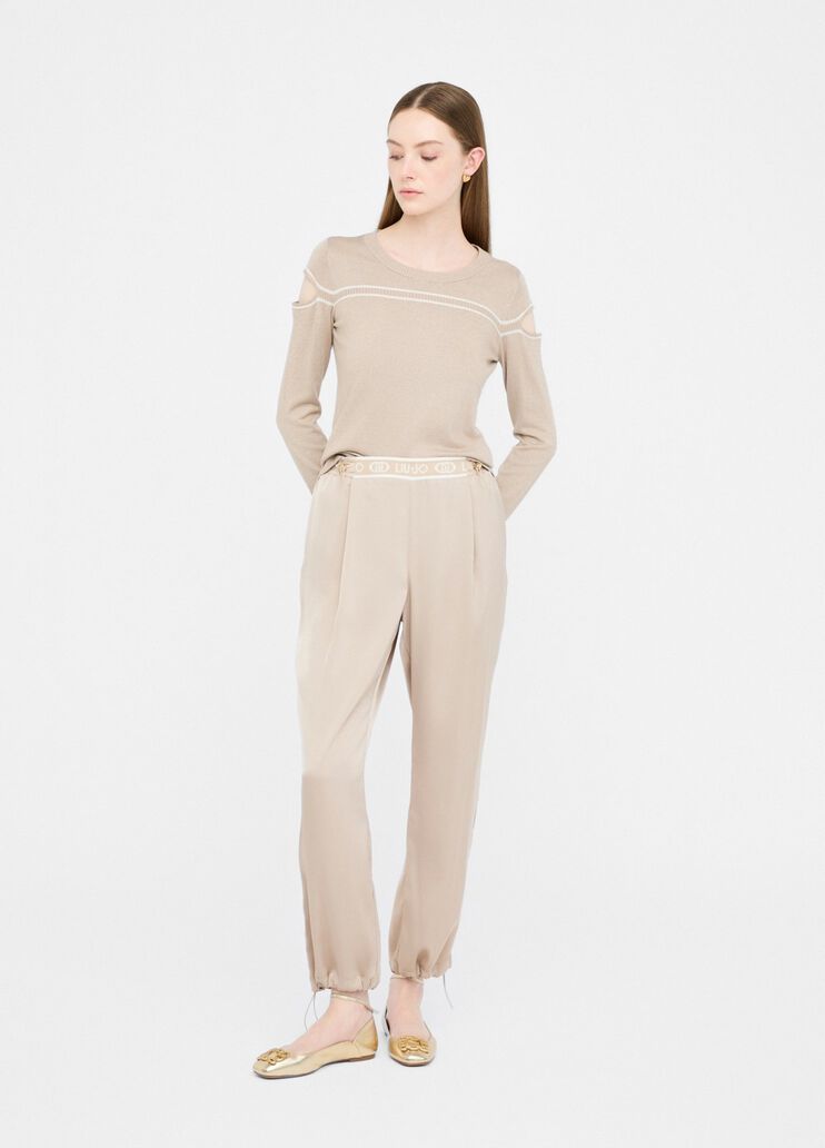 Satin trousers champagne Liu Jo - medium Satin trousers champagne Liu Jo - medium