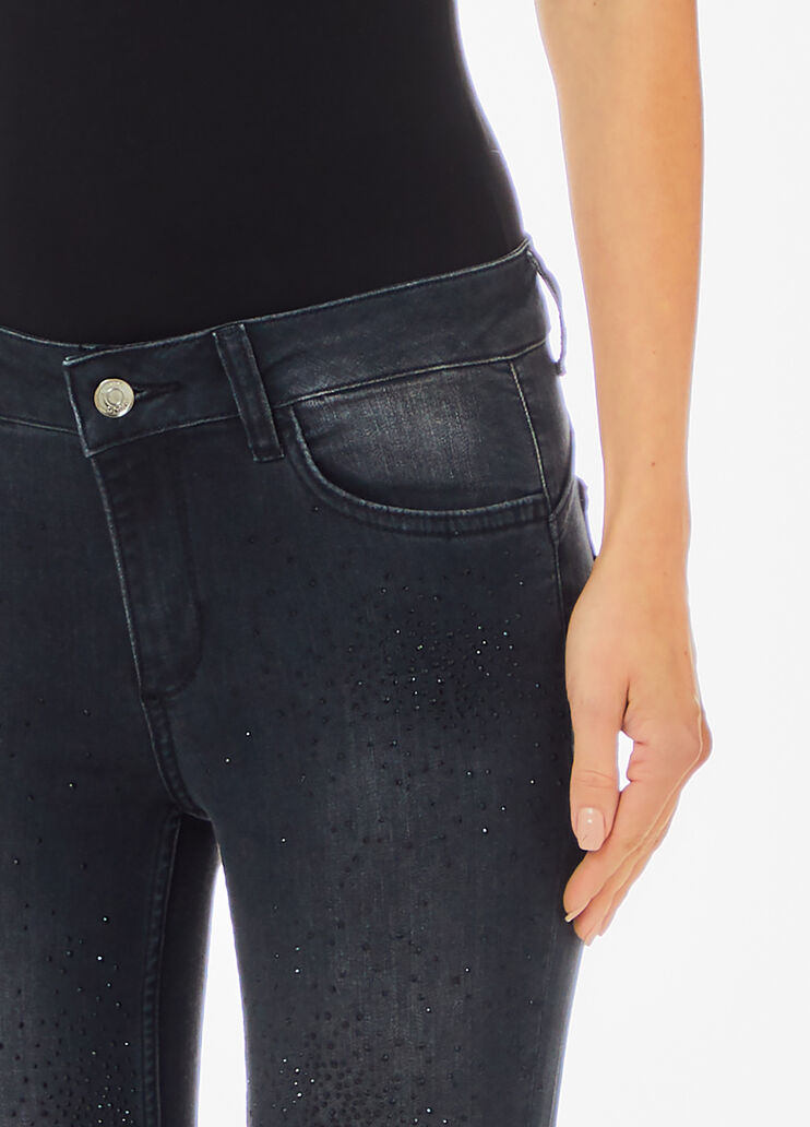 Vaqueros pitillo Bottom Up con strass negro Liu Jo - large image number 2 Vaqueros pitillo Bottom Up con strass negro Liu Jo - large image number 2