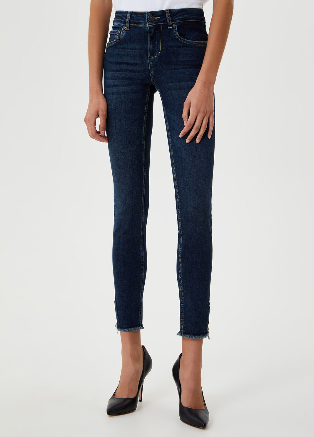 Skinny jeans with zip at the hem Blue Liu Jo - large image number 0