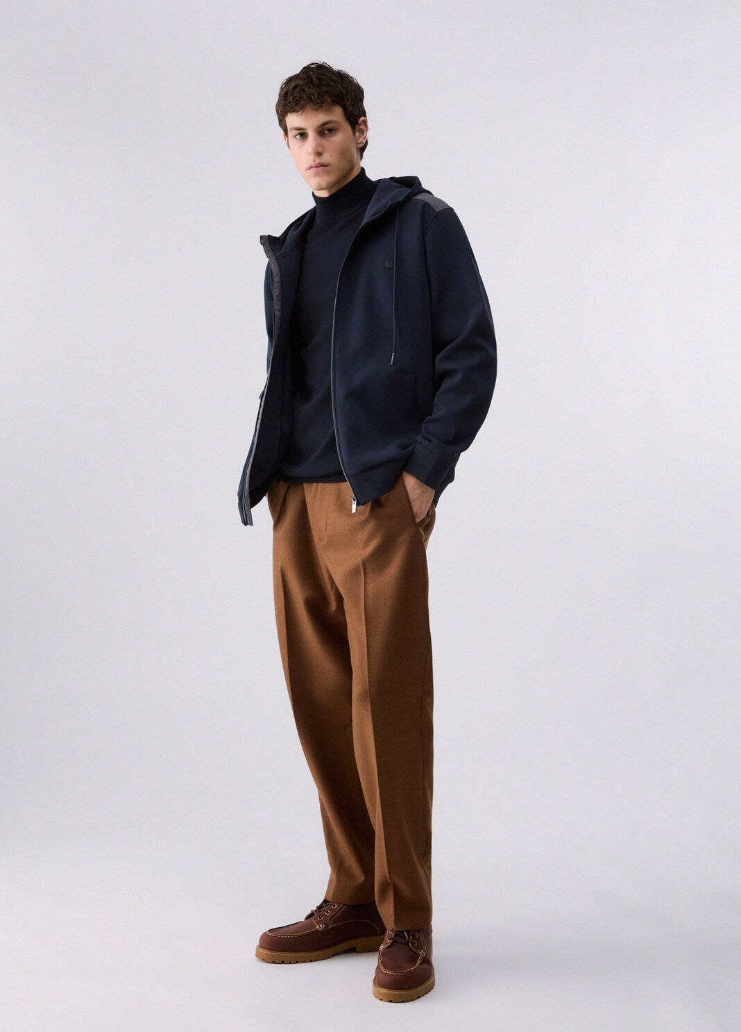 Sweatshirt with scuba inserts dark blue Liu Jo - large image number 5