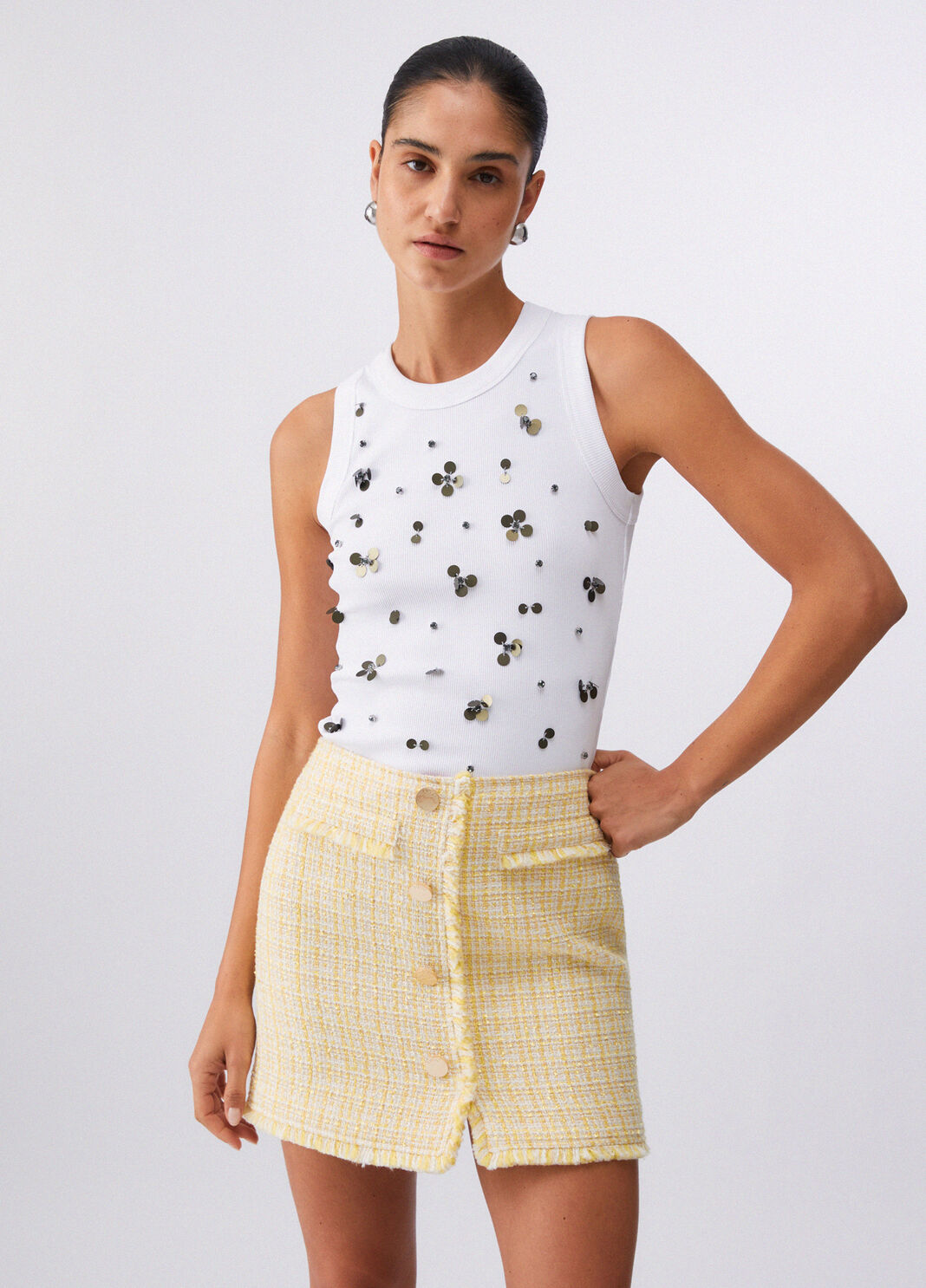 Top mit Applikationen Wei&szlig; Liu Jo - large image number 0