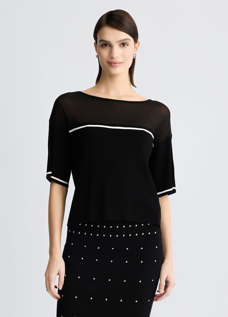 Knit T-shirt  black Liu Jo - medium Knit T-shirt  black Liu Jo - medium