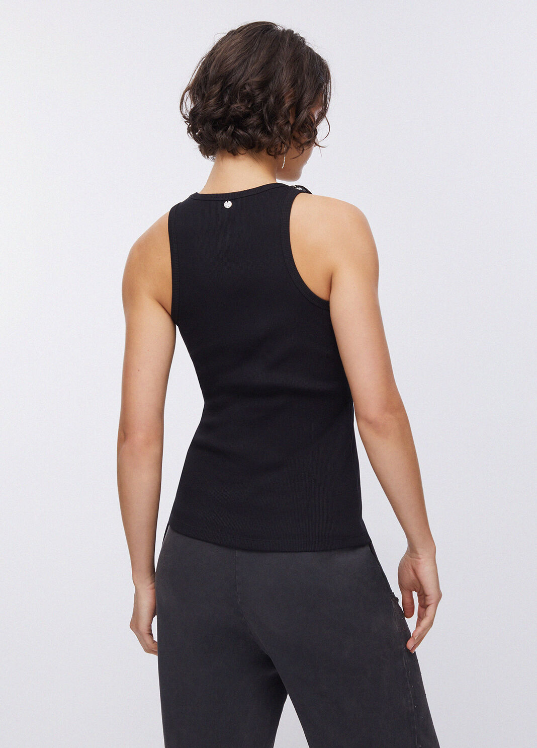 Top with bejewelled details black Liu Jo - large image number 1