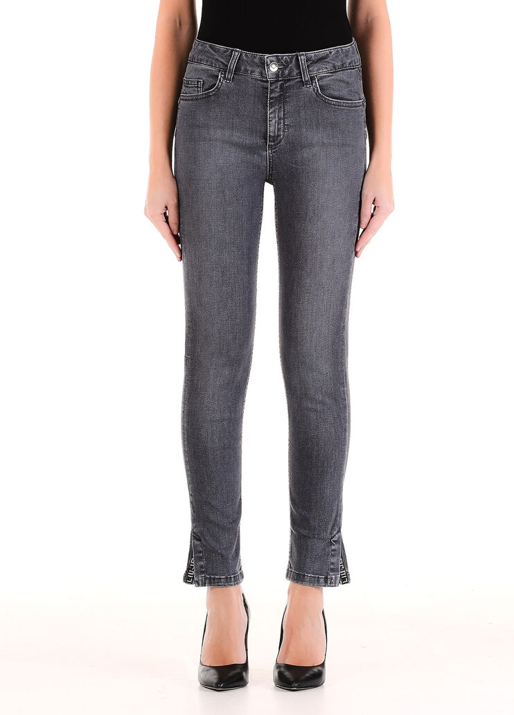 Vaqueros pitillo con abertura denim gris Liu Jo - large image number 0