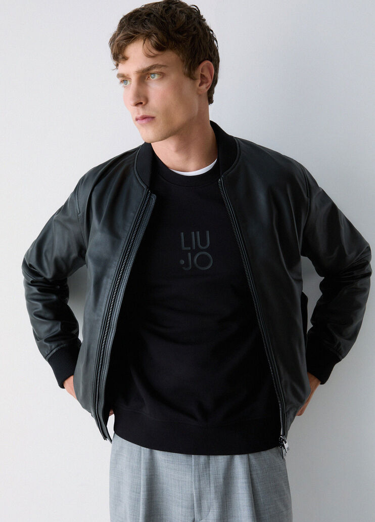 Sweatshirt mit Logo Schwarz Liu Jo - medium