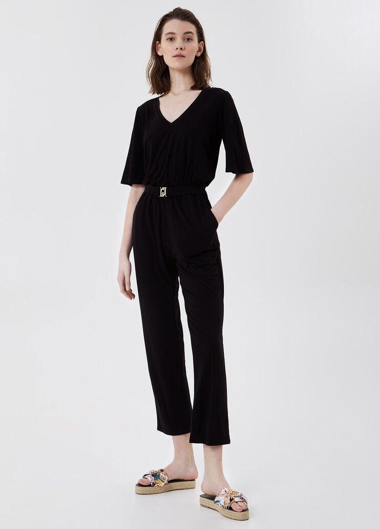 Длинный комбинезон с ремнём Чёрный Liu Jo - large image number 0