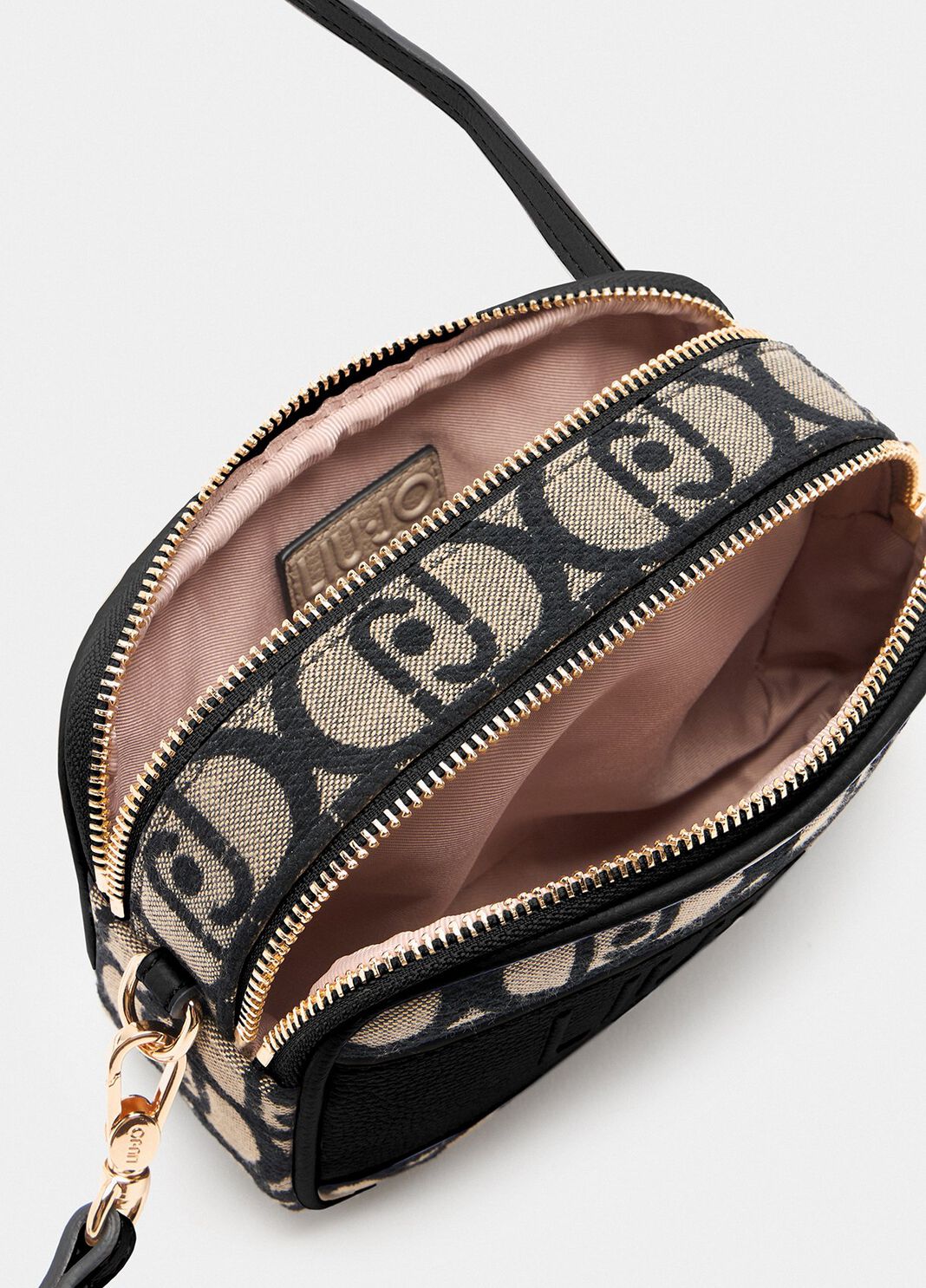 Small jacquard crossbody bag black Liu Jo - large image number 4