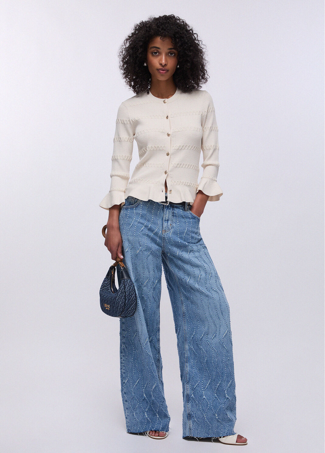 Cardigan mit Volant Cappuccino Liu Jo - large image number 5