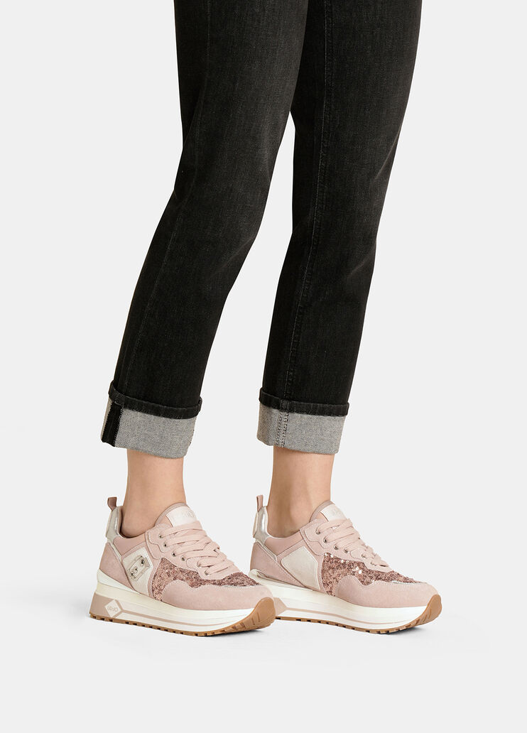 Sequinned platform sneakers nude Liu Jo - medium