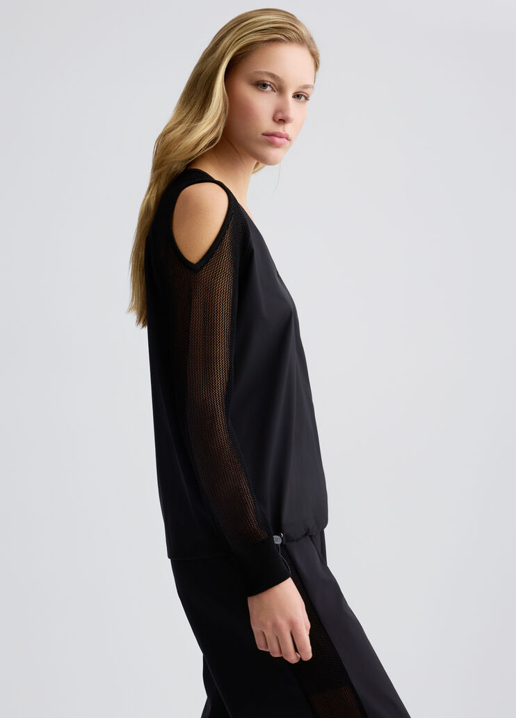 Black sweatshirt with cut-out black Liu Jo - large image number 3 Black sweatshirt with cut-out black Liu Jo - large image number 3