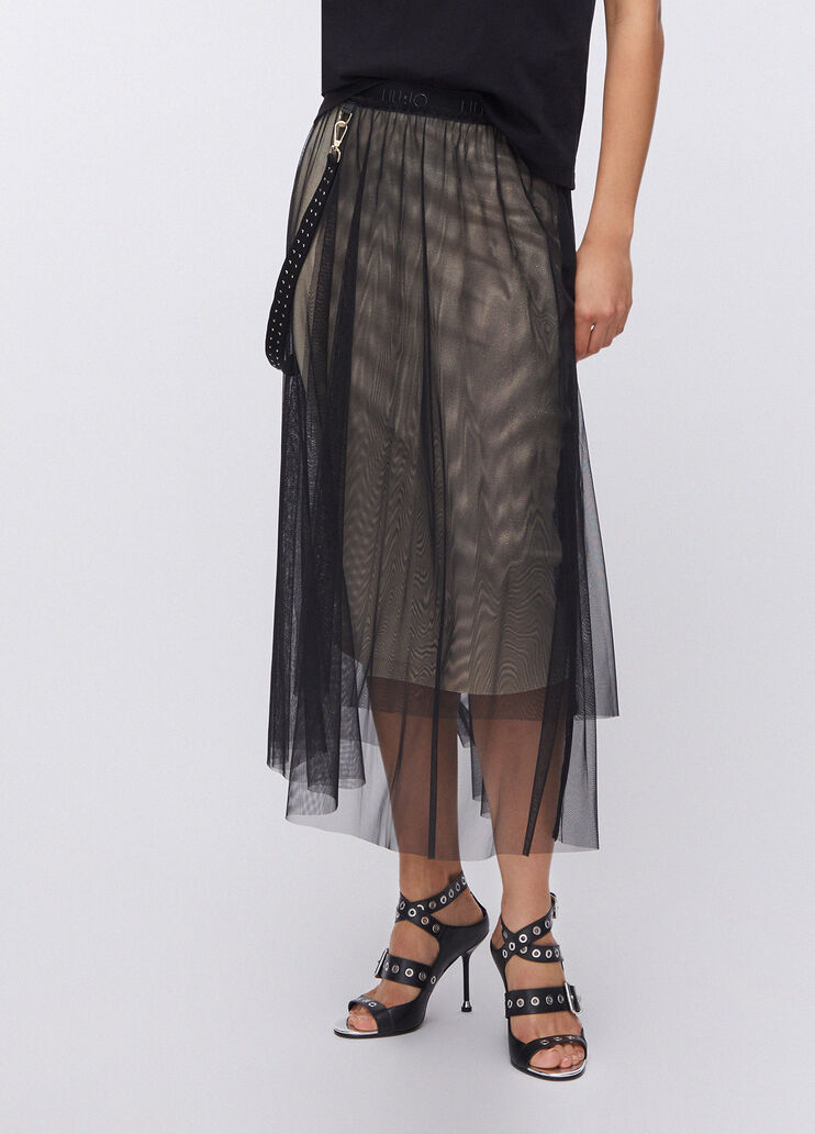 Langer Tüllrock schwarz Liu Jo - large image number 0