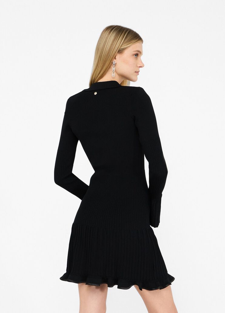 Short knit dress black Liu Jo - large image number 1 Short knit dress black Liu Jo - large image number 1