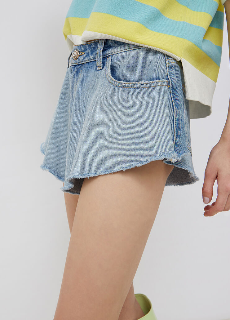 Butterfly shorts  blue denim Liu Jo - large image number 2