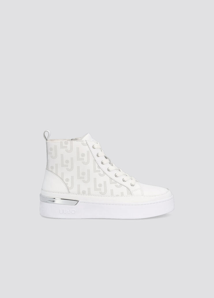 Высокие кожаные кеды белый Liu Jo - large image number 0