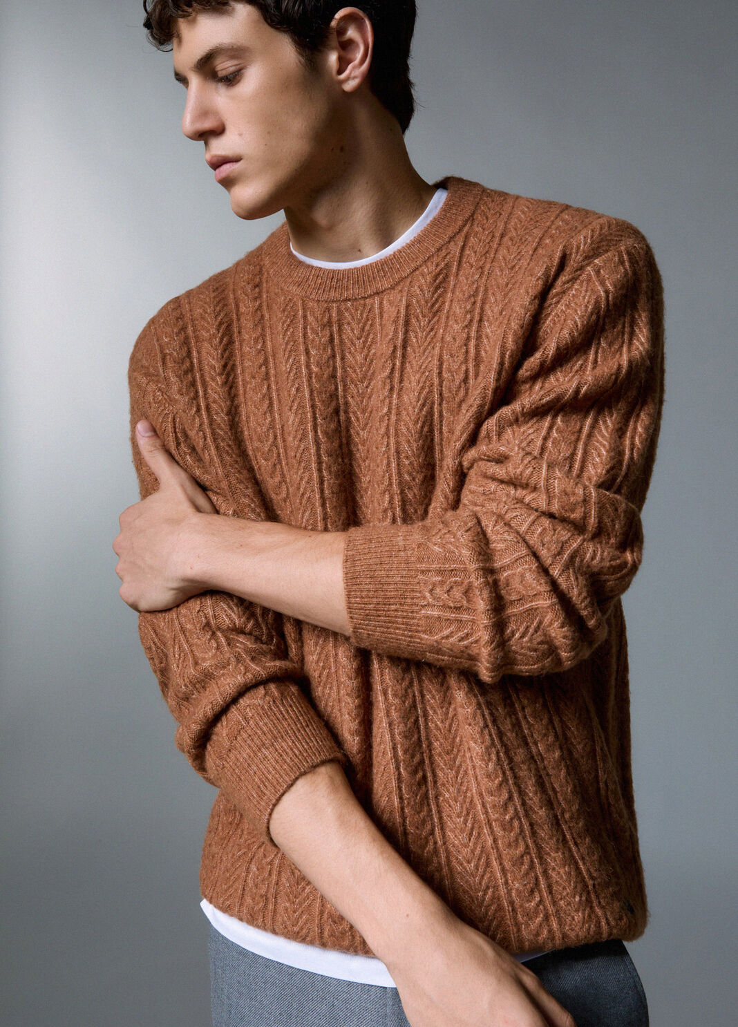 Pull en laine et alpaga beige Liu Jo - large image number 3